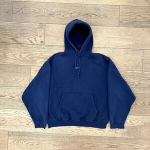 Nike Center Check Vintage Hoodie Travis Scott Thrashed Men L Blue 90s